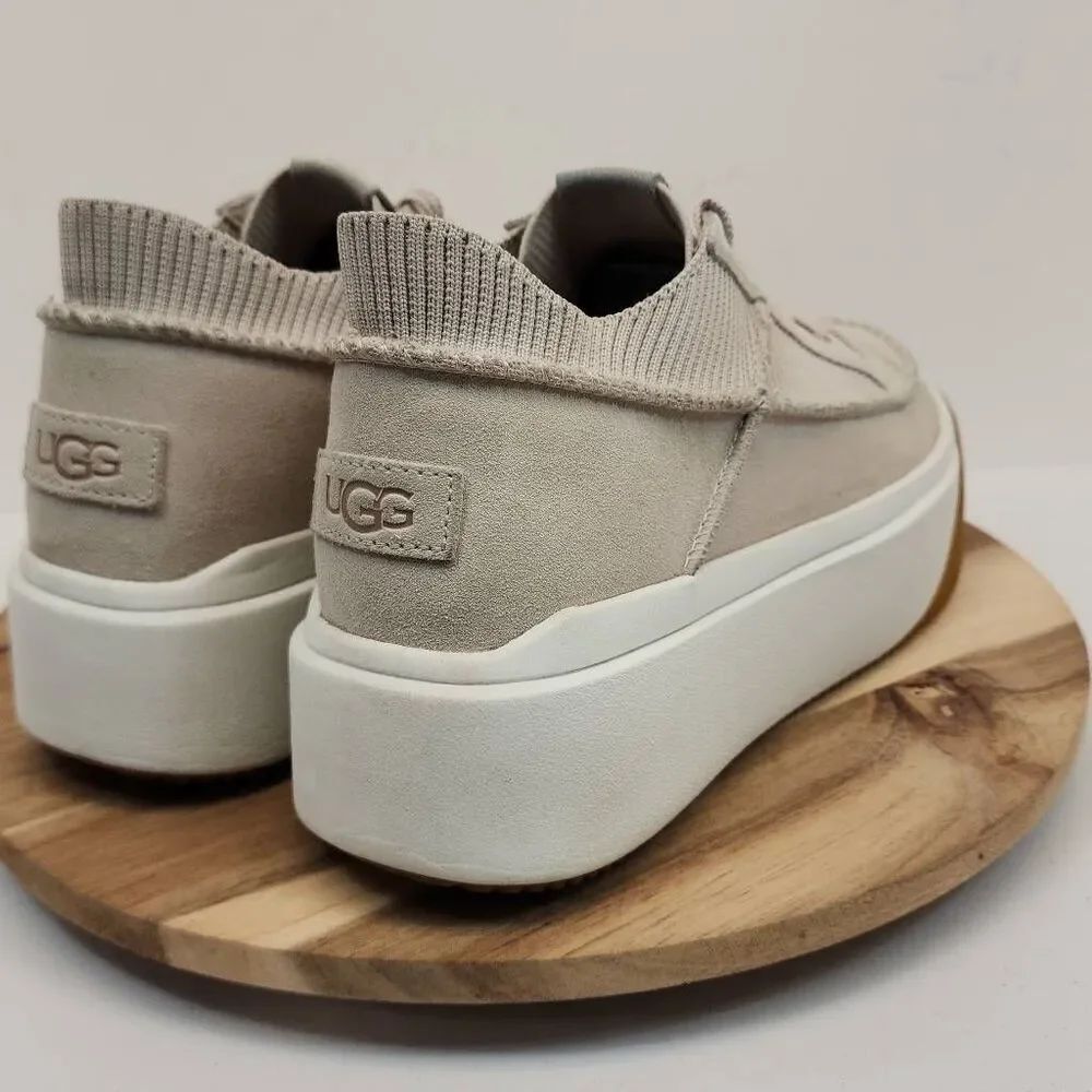 UGG EZ-DUZZIT LACE Taupe Platform Sneakers Women's Size 10 - Picture 4 of 10